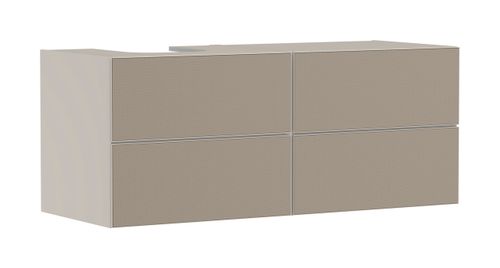 Hansgrohe-HG-Xevolos-E-Waschtischunterschrank-Sandbeige-Matt-1370-550-mit-4-Schubkaesten-fuer-Konsolen-mit-Aufsatzwaschtisch-geschliffen-links-Bronze-Struktur-54237390 gallery number 1